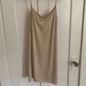 Tan slip dress
